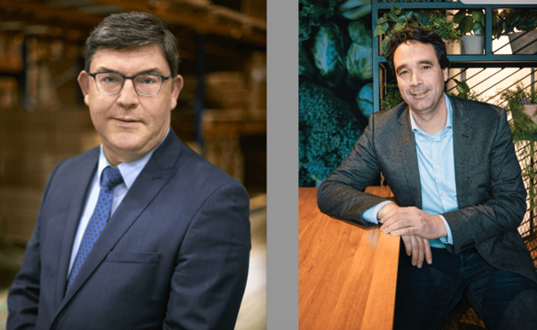 On the left Albert Veenstra Professor of Trade and Logistics, Rotterdam School of Management/Erasmus UPT/ Erasmus University Rotterdam and on the right Bas van Bree, Operational Director, TKI Dinalog.