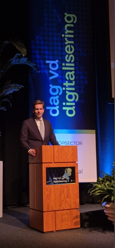Minister Vincent Karremans, een van de sprekers op de Dag vd Digitalisering