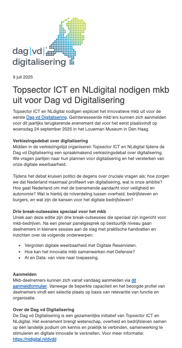 Persbericht Dag vd Digitalisering